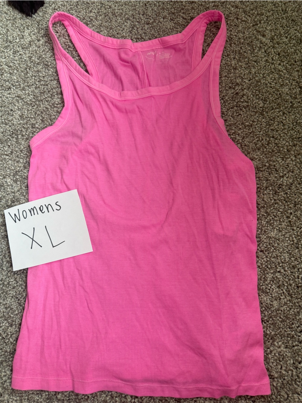 aerie Bright Pink Ribbed Tank Top